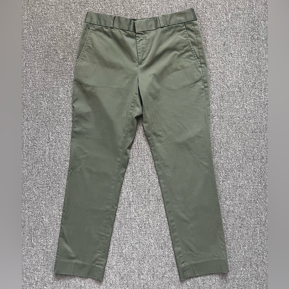 BANANA REPUBLIC Womens Ryan Slim Fit Pant Olive Green Size 4 Short